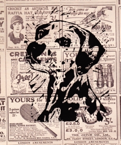 Dalmatian on 1928 newspaper