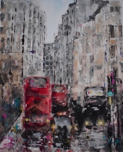 London in the rain