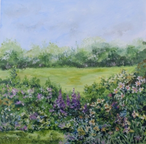 Mixed border with lilies