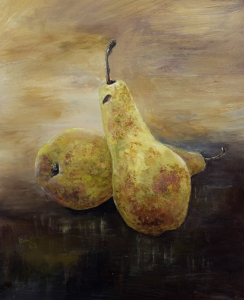 Still life of pears