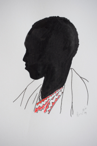 Silhouette of young Maasai boy