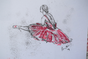 Ballet dancer sitting
