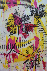 Silk screen and print, Meadow geranium