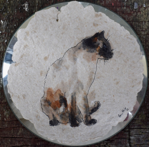 Siamese on handmade paper
